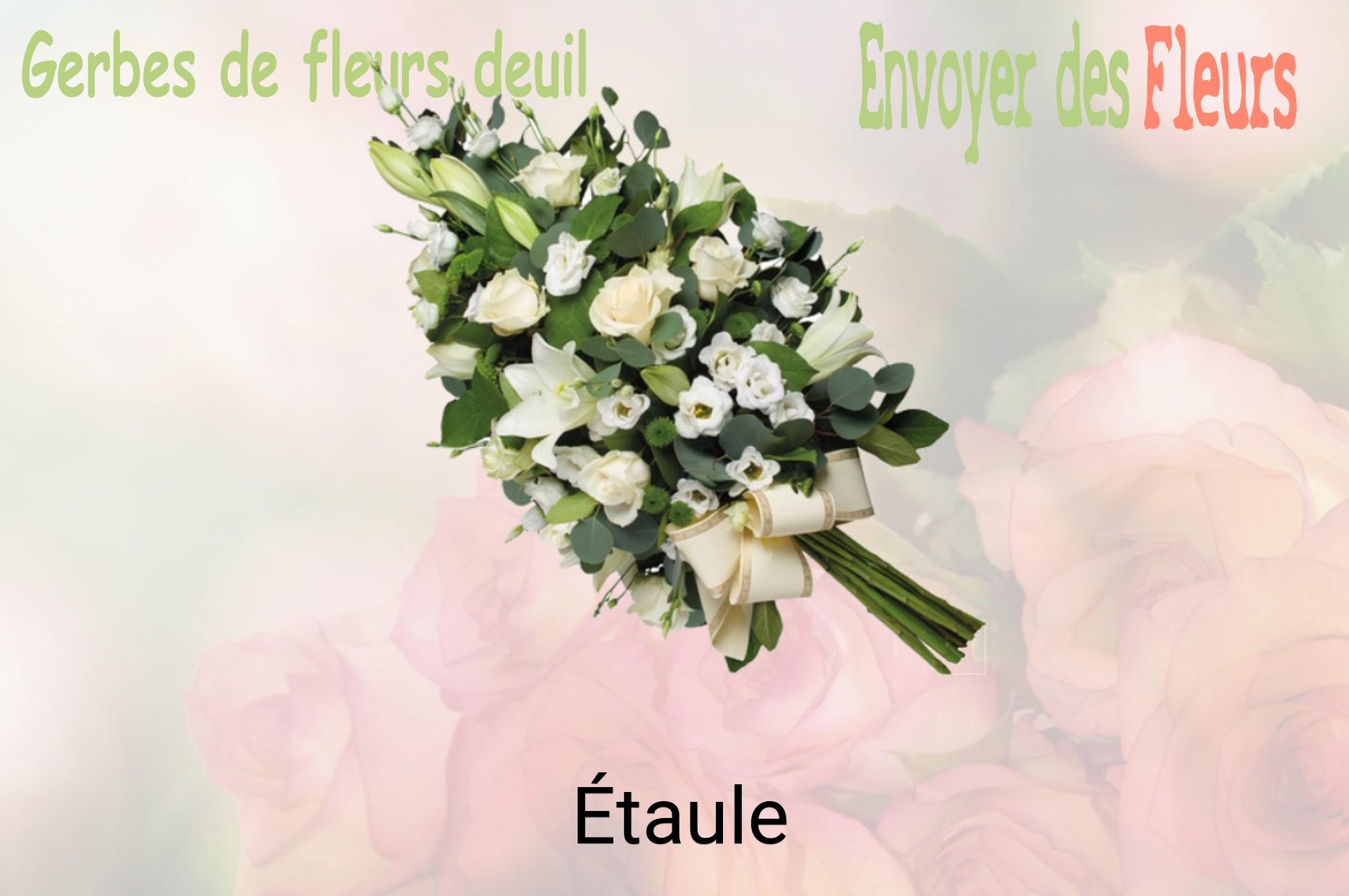 Gerbe de fleurs de deuil livrée à Étaule